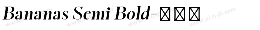 Bananas Semi Bold字体转换 Bananas Semi Bold字体转换